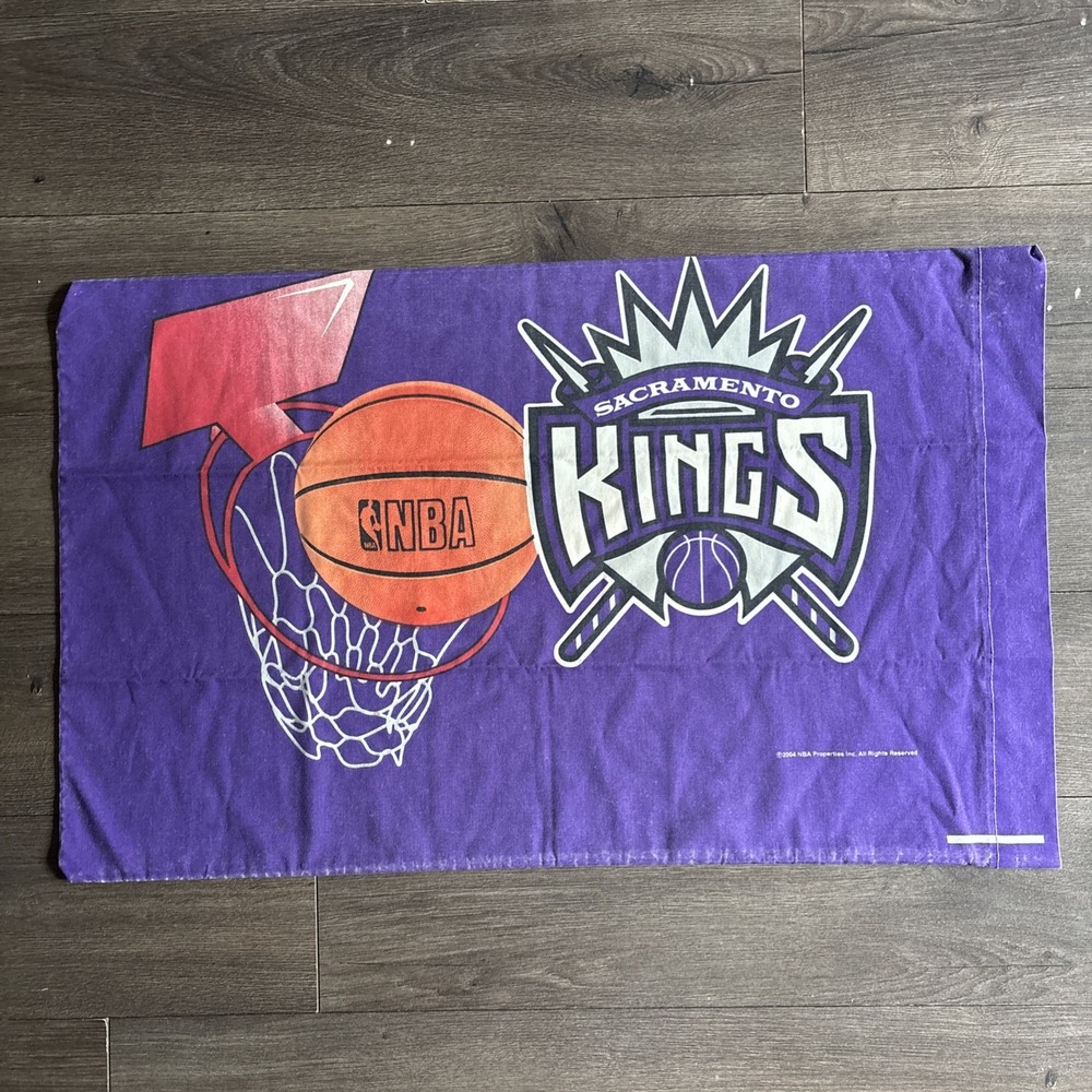 Vintage Y2K NBA Sacramento Kings Standard Pillow Case 2004 Basketball